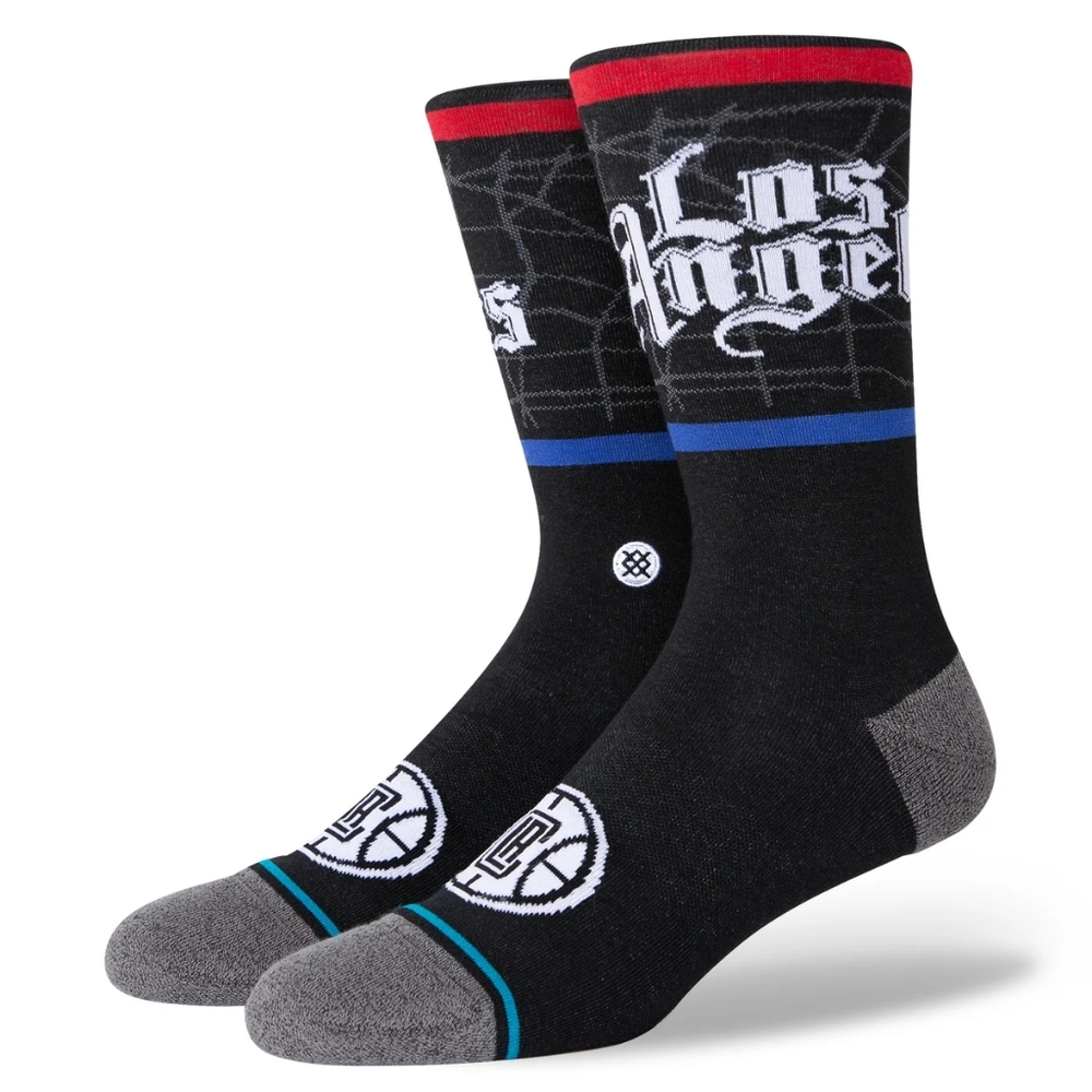 NWT Stance x NBA LA Clippers CLIPPERS CITY EDITION Crew Socks size L 9-13